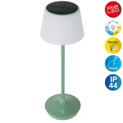 Näve Solcellelamper > Emmi LED-bordlampe, solcelle, CCT, opladelig, grøn
