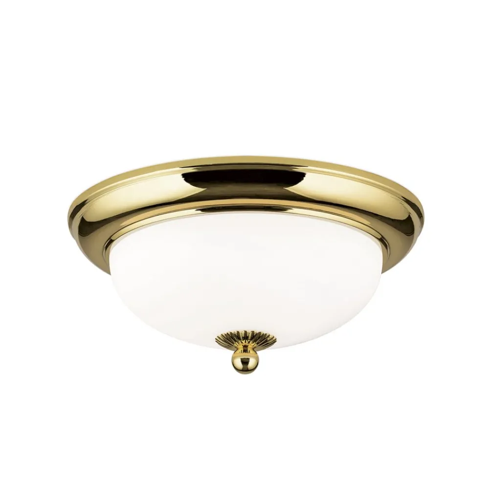 ORION Loftlamper > Empire loftlampe, Ø 26,5 cm, guld, matteret opalglas