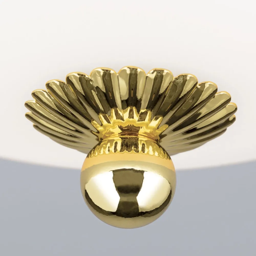ORION Loftlamper > Empire loftlampe, Ø 26,5 cm, guld, matteret opalglas