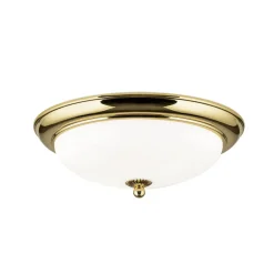 Gang|Loftlamper ^ ORION Empire loftlampe, Ø 35,5 cm, guld, matteret opalglas