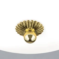Gang|Loftlamper ^ ORION Empire loftlampe, Ø 35,5 cm, guld, matteret opalglas