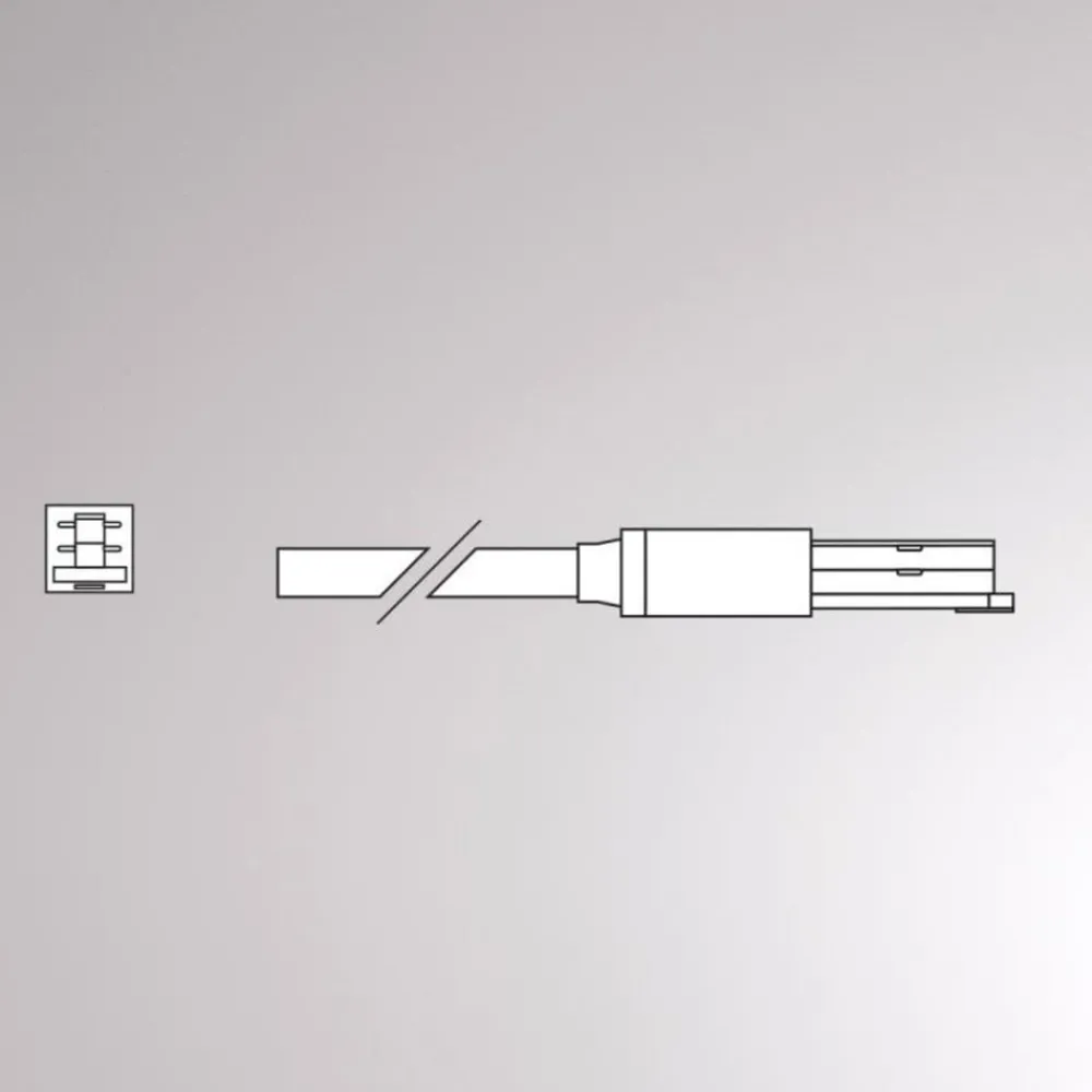 Molto Luce Skinnesystem > Endetilkobling til Volare-skinne Kabel 2m sort