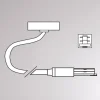 Skinnesystem ^ Molto Luce Endetilkobling Volare, kabel 2 m, baldakin, alu