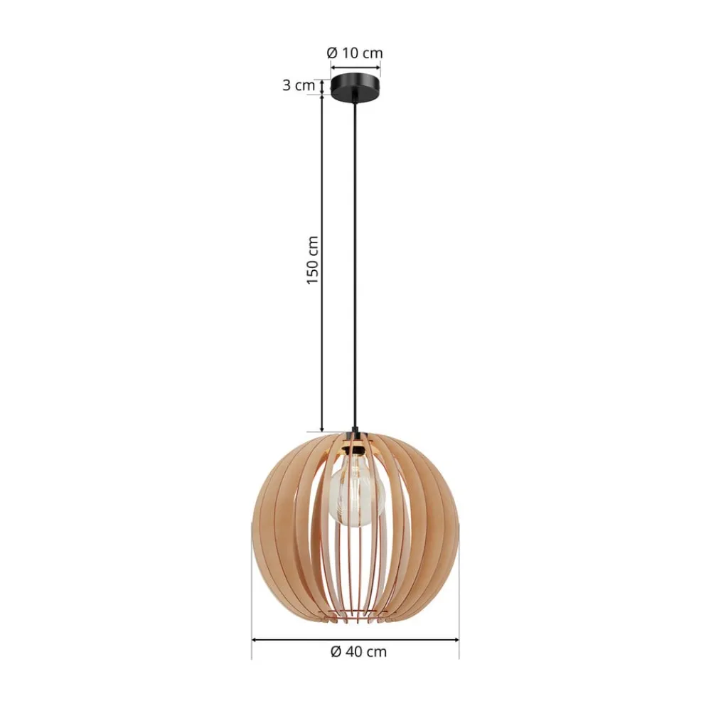 Bæredygtige Lamper|Gang ^ Envostar Clay hængelampe birkeplywood Ø 40 cm