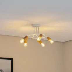Envostar Loftlamper > Joiy loftslampe 5-lys fordelt hvid/træ