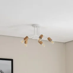 Envostar Loftlamper > Joiy loftslampe 5-lys fordelt hvid/træ
