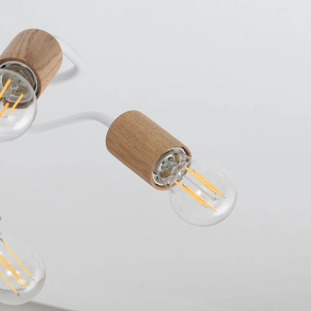 Envostar Loftlamper > Joiy loftslampe 5-lys fordelt hvid/træ