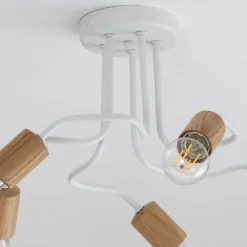 Envostar Loftlamper > Joiy loftslampe 5-lys fordelt hvid/træ