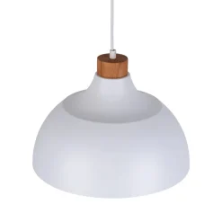 Envostar Pendellamper > Kaitt hængelampe, hvid, Ø 34 cm, trædetaljer