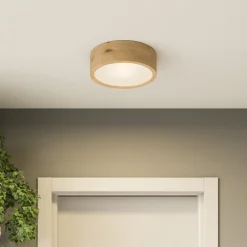 Envostar Gang|Loftlamper > Kerio loftlampe, Ø 27 cm, naturrøget eg