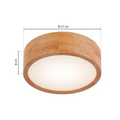 Envostar Gang|Loftlamper > Kerio loftlampe, Ø 27 cm, naturrøget eg