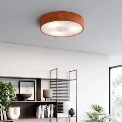 Envostar Loftlamper|Loftlamper > Kerio loftlampe, Ø47cm, rustik fyrretræ