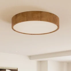 Loftlamper|Loftlamper ^ Envostar loftlampe Kerio, Ø 47 cm, naturligt egetræ