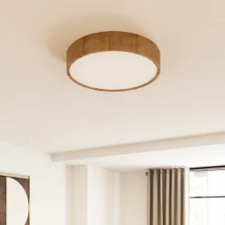 Loftlamper|Loftlamper ^ Envostar loftlampe Kerio, Ø 47 cm, naturligt egetræ