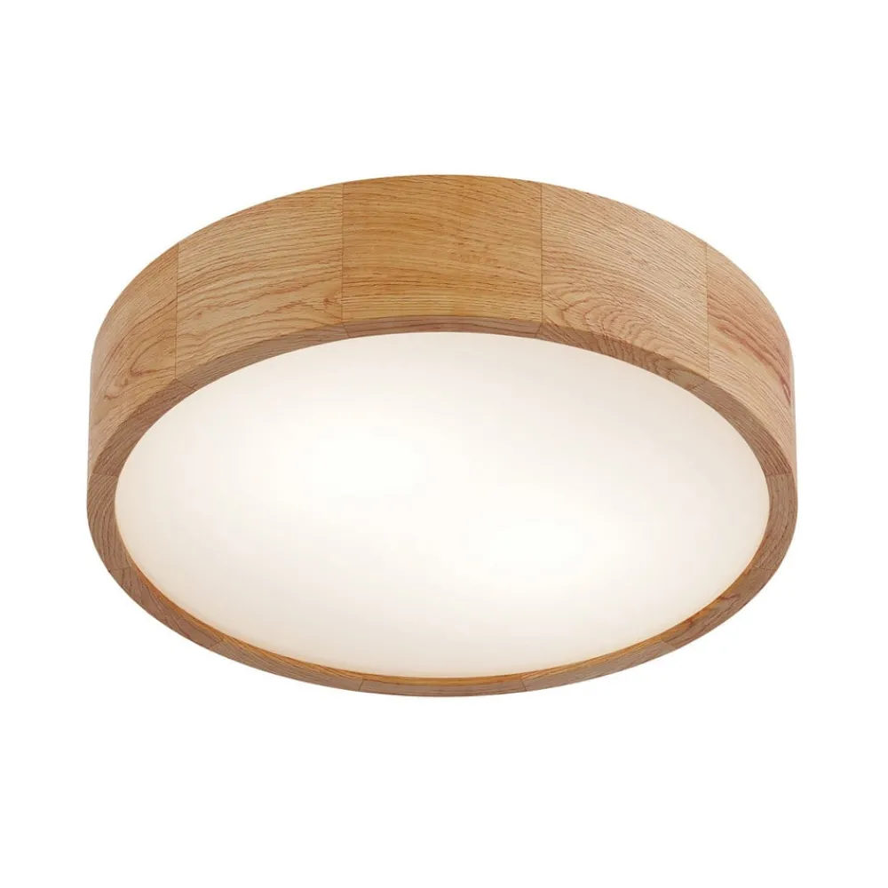 Loftlamper|Loftlamper ^ Envostar loftlampe Kerio, Ø 37 cm, naturligt egetræ