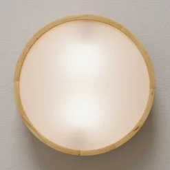 Loftlamper|Loftlamper ^ Envostar loftlampe Kerio, Ø 37 cm, naturligt egetræ