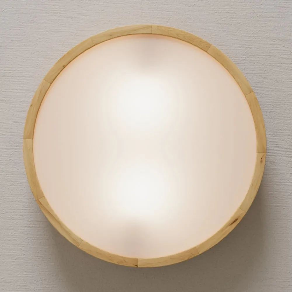 Loftlamper|Loftlamper ^ Envostar loftlampe Kerio, Ø 37 cm, naturligt egetræ