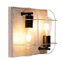 Bæredygtige Lamper ^ Envostar Neptuna loftslampe, firkantet, 2-lys.