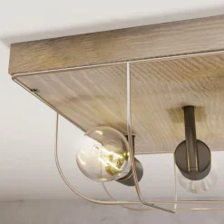 Bæredygtige Lamper ^ Envostar Neptuna loftslampe, firkantet, 4-lys.