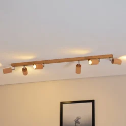 Envostar Loftlamper|Loftlamper > Peach Puff loftspot træ cylinder 6 lk