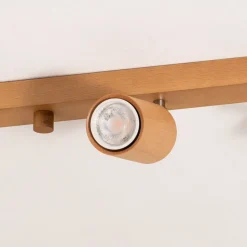 Envostar Loftlamper|Loftlamper > Peach Puff loftspot træ cylinder 6 lk