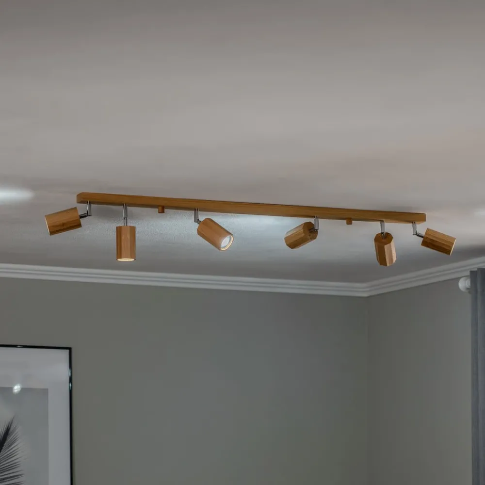 Envostar Spotlights > Peach Puff loftspot træ oktagon 6 lk