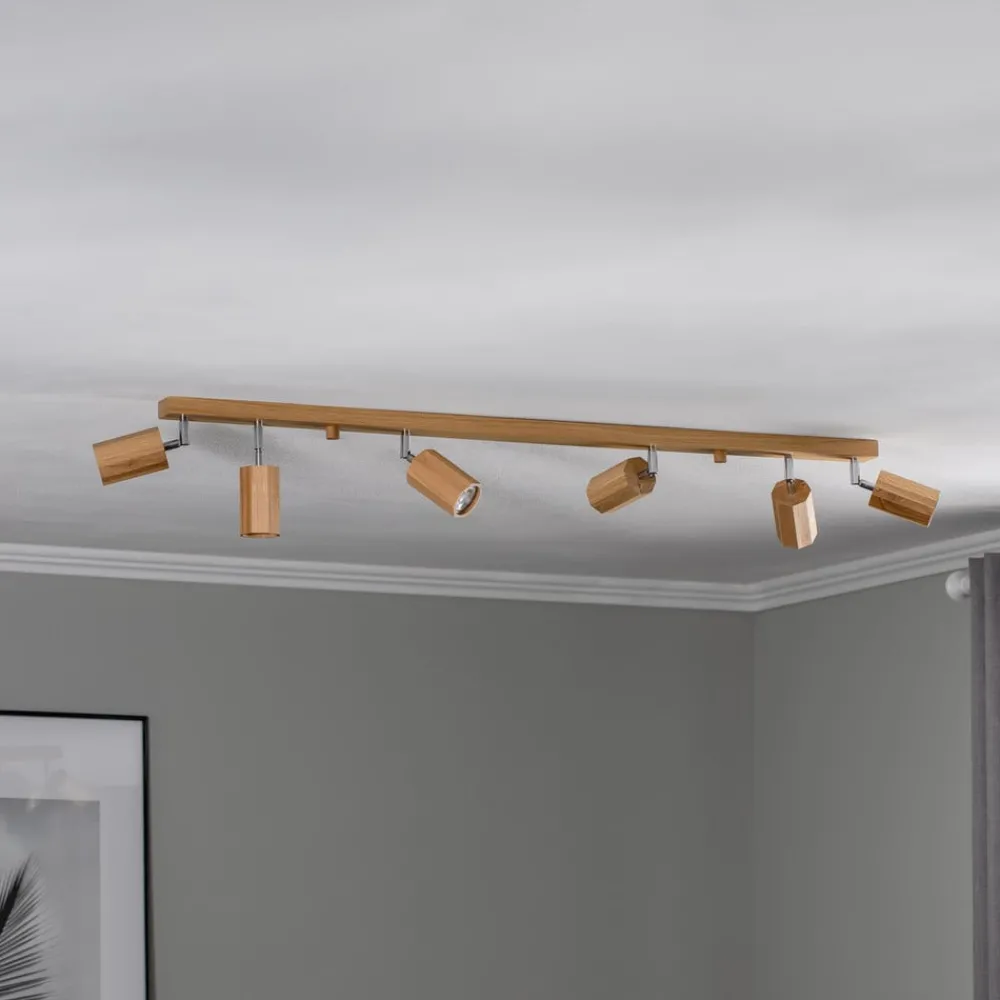 Envostar Spotlights > Peach Puff loftspot træ oktagon 6 lk