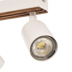 Envostar Loftlamper|Spotlights > Tino loftspot med 6 lyskilder hvid/træ