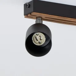 Spotlights ^ Envostar Tino loftspot med 4 lyskilder, sort/træ