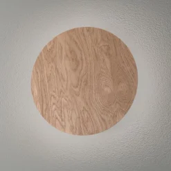 Væglamper|Væglamper ^ Envostar væglampe Rito, lyst træ, Ø 30 cm