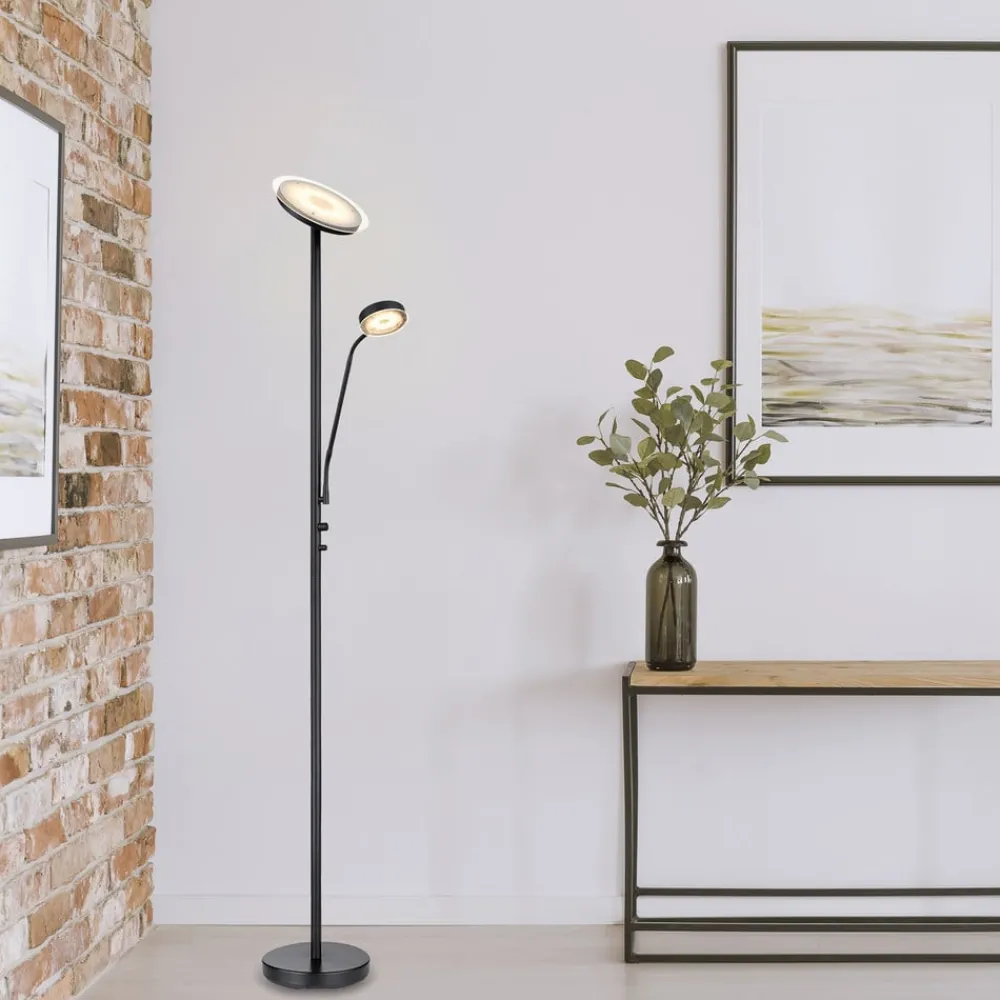 Globo Gulvlamper > Ernst LED-gulvlampe med flexarm, sort
