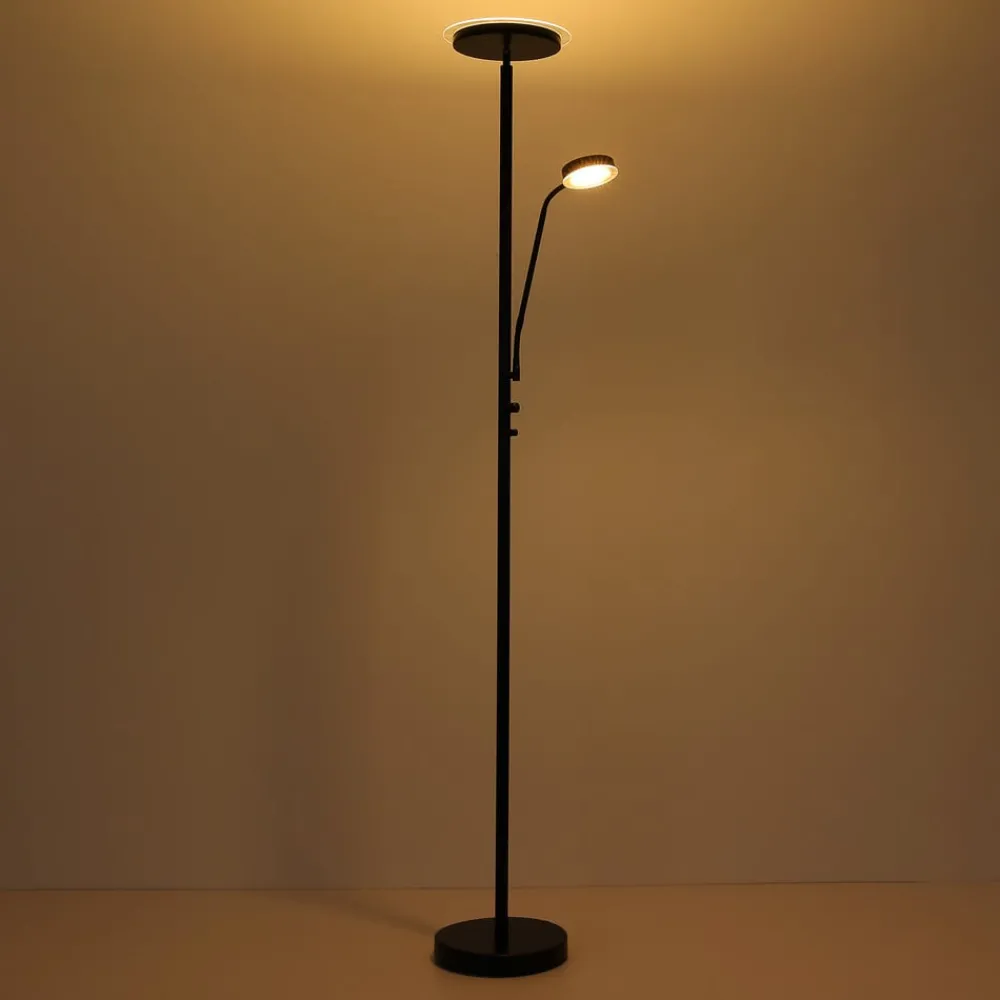 Globo Gulvlamper > Ernst LED-gulvlampe med flexarm, sort