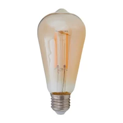 Lindby Filament Pære|Led Pærer > E27 rustik LED-pære 6 W 500lm rav 1.800 K 4 stk