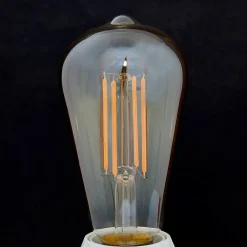 Filament Pære ^ Lindby E27 rustik LED-pære 6 W 500lm rav 1.800 K, 2 stk