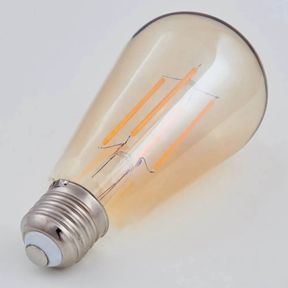 Filament Pære ^ Lindby E27 rustik LED-pære 6 W 500lm rav 1.800 K, 2 stk