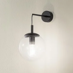 TK Lighting Væglamper > Esme væglampe, transparent, højde 45 cm, glas, E27
