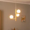 TK Lighting Pendellamper > Estera hængelampe, opalglas, træ, 3 lyskilder