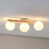TK Lighting Loftlamper|Loftlamper > Estera loftlampe, opalglas, træ, 3 lyskilder