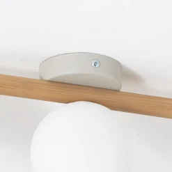 TK Lighting Loftlamper|Loftlamper > Estera loftlampe, opalglas, træ, 3 lyskilder