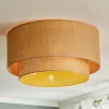 Loftlamper|Loftlamper ^ Euluna Boho jute-loftslampe naturbrun Ø60cm