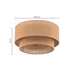 Loftlamper|Loftlamper ^ Euluna Boho jute loftslampe naturbrun Ø45cm