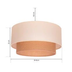 Euluna Pendellamper|Pendellamper > Boho pendellampe, beige, tekstil, Ø 45 cm