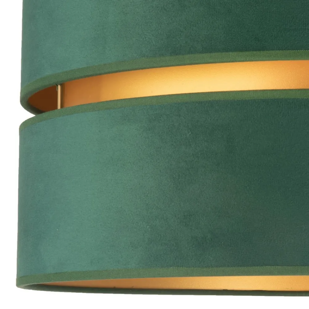 Euluna Loftlamper > Duo loftlampe tekstil grøn/guld Ø40cm