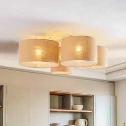 Euluna Loftlamper > Lodge loftlampe, 4 lyskilder, jute