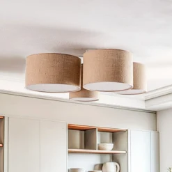 Euluna Loftlamper > Lodge loftlampe, 4 lyskilder, jute