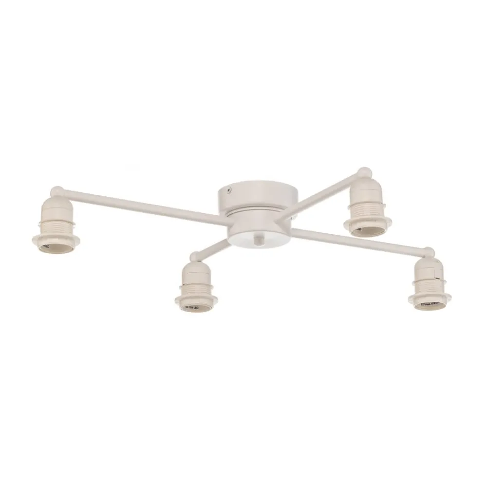 Loftlamper ^ Euluna Lodge loftlampe, 4 lyskilder, sort/guld