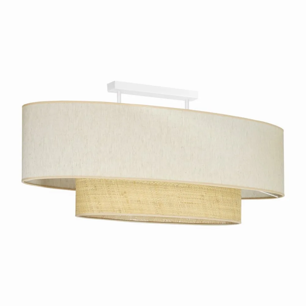 Loftlamper ^ Euluna loftlampe Boho Cotton, beige, raffia natur, 80 cm