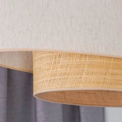 Loftlamper ^ Euluna loftlampe Boho Cotton, beige, raffia natur, 80 cm