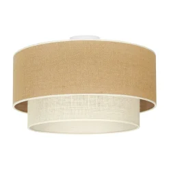 Euluna Loftlamper|Loftlamper > loftlampe Boho Jute, naturbrun/hvid, Ø 45 cm