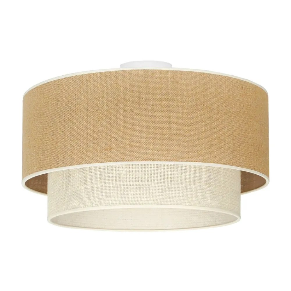 Euluna Loftlamper|Loftlamper > loftlampe Boho Jute, naturbrun/hvid, Ø 45 cm